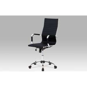 Kancelárska stolička KA-V305 BK čierna ekokoža / chróm Autronic