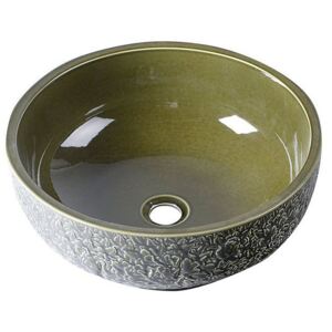 SAPHO - PRIORI keramické umývadlo, priemer 43cm, farba olivová (PI016)