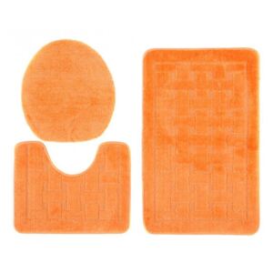 Kúpeľňové predložky 1039 oranžové 3Ks, Velikosti 50x80cm