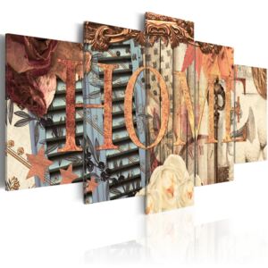 Bimago Obraz na plátne - Home (Retro) 100x50 cm