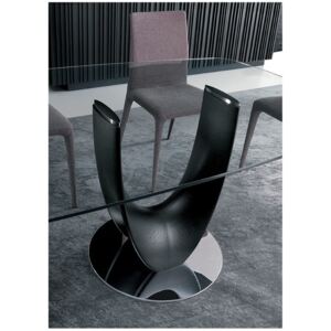 AXIS dizajnový stôl s masívnou nohou švorcový tvar