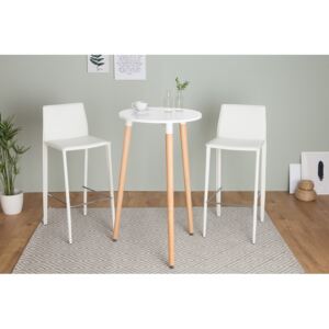 Biely okrúhly barový stôl Scandinavia Ø 60 cm »