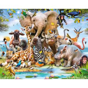 3D tapeta pre deti Walltastic - Safari 305 x 244 cm