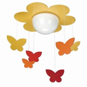 Meria detské stropné svietidlo s motýlikmi, 230V, E27, 1x11W so zdrojom