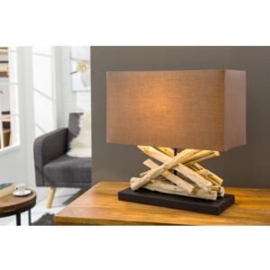 Stolová lampa 36756 Masív drevo/Hnedá-Komfort-nábytok