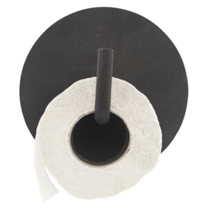 HOUSE DOCTOR Čierny držiak na toaletný papier Text