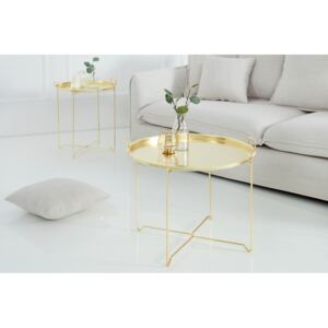 Zlatý konferenčný stolík Marrakesch Ø 56 cm »