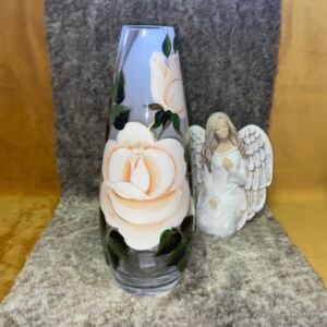 Darčeky.Online Maľovaná váza ruža vysoká 1,3l