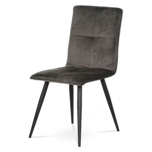 Jedálenská stolička DCL-601 GREY4 sivá látka zamat / čierna