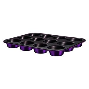 Forma na muffiny s nepriľnavým povrchom 12 ks Purple Metallic Line