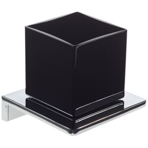 Emco Asio - nástenný držiak s pohárom, chróm + sklo čierne, 132020404 - produkt z výstavky