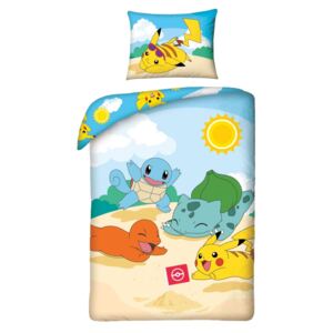 HALANTEX Obliečky Pokémon pláž Bavlna, 140/200, 70/90 cm