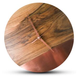 TIMMER wood decor Copper Walnut - Dekoračné hodiny