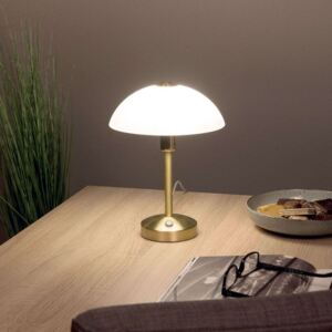 Stolná LED lampa Donna dotykový stmievač mosadz