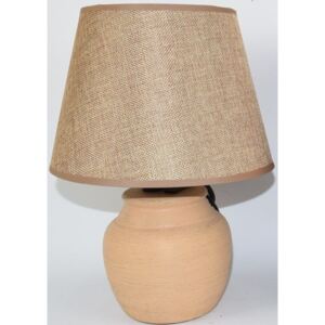 DUE ESSE Svetlo hnedá stolná lampa 30 cm, keramika