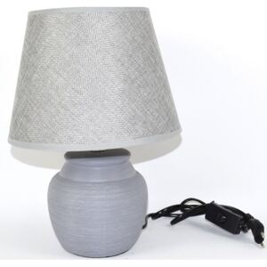 DUE ESSE Šedá stolná lampa 30 cm, keramika