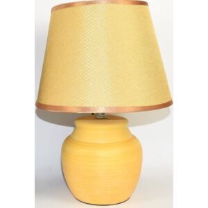DUE ESSE Žltá stolná lampa 30 cm, keramika