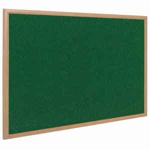 Textilná nástenka drevený rám 70 x 100 cm (zelená)