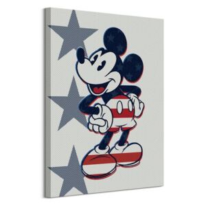 Obraz na plátne Disney Mickey Mouse Retro Stars n' Stripes 60x80 WDC100473