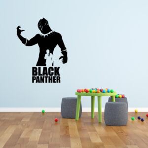 GLIX Avengers Black Panther - samolepka na stenu Čierna 120x80 cm
