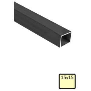 Hladký jakel pr.15x15 x 1,5 mm uzavretý dutý, bez povrch. úpravy, pre brány a konštrukcie / Prodejní délka:6m