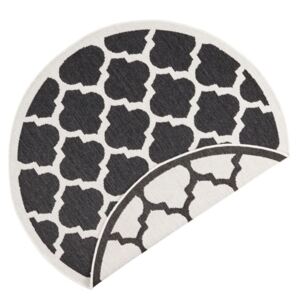 Bougari Kusový koberec Twin Supreme 103421 Palermo black creme 140x140 kruh