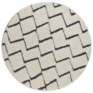 Mint Rugs Kusový koberec Handira 103916 Cream/Black 160x160 kruh