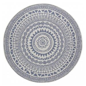 Bougari Kusový koberec Twin Supreme 103859 Blue/Cream 200x200 kruh
