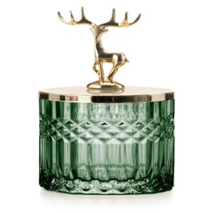 AmeliaHome Šperkovnica Deer fľaškovo zelená