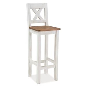Barová stolička POPRAD, farba hnedá medová/borovica patina