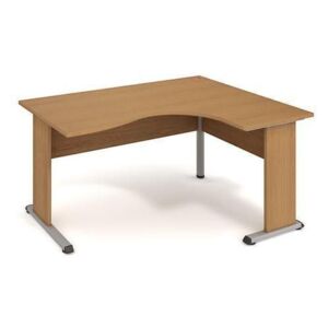 Rohový kancelársky stôl Proxy, 160 x 120 x 75,5 cm, pravé vyhotovenie, dezén buk