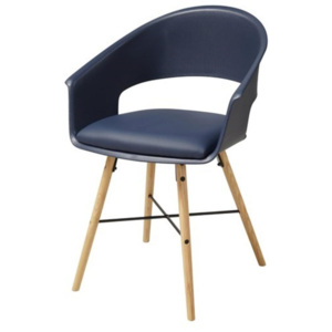 Koženkové modré stoličky Ivar - 4ks