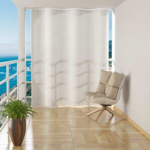 Závesná zástena na balkón, biela, HDPE 140x230 cm