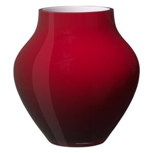 Villeroy & Boch Orondo sklenená váza deep cherry, 17 cm
