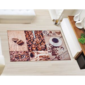 Bellatex Kusový koberec Kávové zrnká 3D, 80 x 120 cm