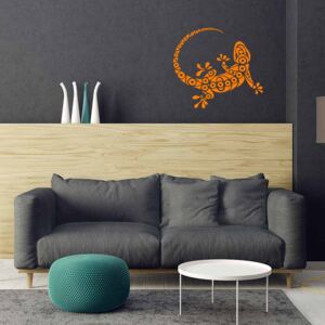 GLIX Gekón - samolepka na stenu Oranžová 40 x 35 cm