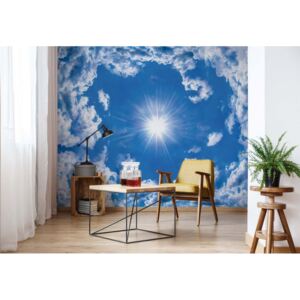 GLIX Fototapeta - Blue Sky White Clouds Vliesová tapeta - 208x146 cm