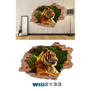 3D samolepka na stenu tiger 4