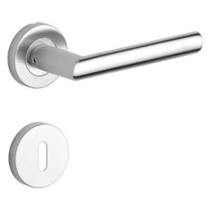 VÝPREDAJ Dverové kovanie ROSTEX VERONA (NEREZ MAT) - BB kľučka-kľučka otvor pre obyčajný kľúč/Nerez mat