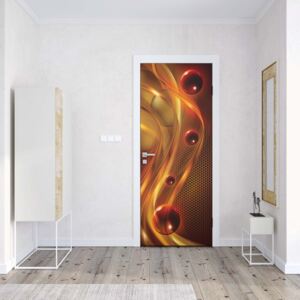 GLIX Fototapeta na dvere - Orange Red Yellow Modern Abstract Design