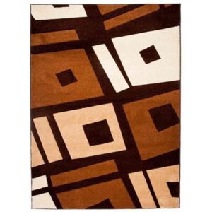 Kusový koberec Štvorčeky hnedý, Velikosti 80x150cm