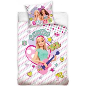 Carbotex · Bavlnené posteľné obliečky Barbie - motív Pop Star - kolekcia Career Dolls - 100% bavlna Renforcé - 70 x 90 cm + 140 x 200 cm