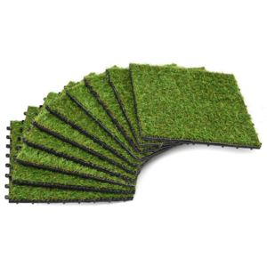Umelý trávnik, 10 ks, 30x30 cm, zelený