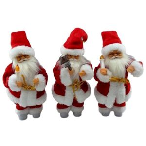 Verk 8226 Zpívající Santa s dekorací v ruce 25 cm