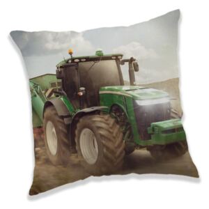 Vankúš so zeleným traktorom 01 40x40 cm 100% polyester Jerry Fabrics