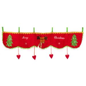 MAXMAX Vianočný záclonka 180 cm - červená