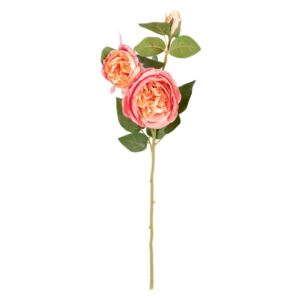 MELINERA® Umelá kvetina ruža / georgína, ružová / oranžová (100304776)