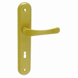 Dverové kovanie MP Michaela (HLINÍK - ZLATÁ) - KPZR kľučka-guľa pravá otvor na cylindrickú vložku/Zlatá