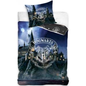 Carbotex · Bavlnené posteľné obliečky Harry Potter - motív Rokfortská stredná škola čarodejnícka - 100% bavlna renforcé - 70 x 90 cm + 140
