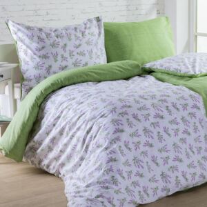 Bavlnené posteľné obliečky LILIANA zelené štandardná dĺžka